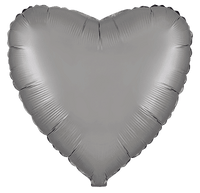 Flexmetal Matte Moonlight Silver 18" Heart Foil