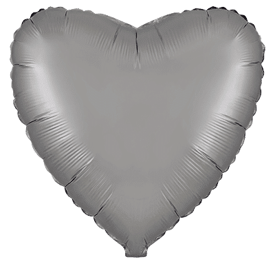 Flexmetal Matte Moonlight Silver 18" Heart Foil