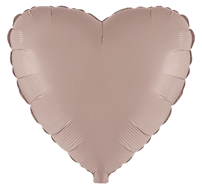 Flexmetal Matte Vintage Rose 18" Heart Foil