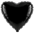 Flexmetal Black 18" Heart Foil Balloon