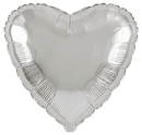 Flexmetal Silver 18" Heart Foil Balloon