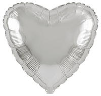 Flexmetal Silver 18" Heart Foil Balloon