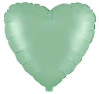 Flexmetal Pastel Mint 18" Heart Foil Balloon