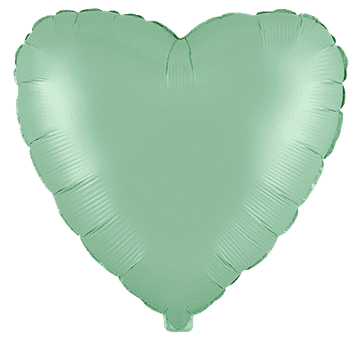 Flexmetal Pastel Mint 18" Heart Foil Balloon