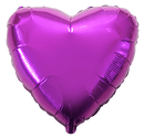 Flexmetal Purple 18" Heart Foil Balloon