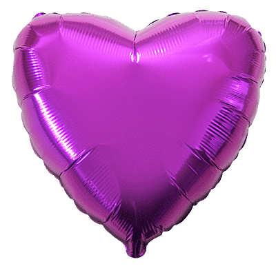 Flexmetal Purple 18" Heart Foil Balloon