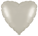 Flexmetal Satin Cream 18" Heart Foil Balloon