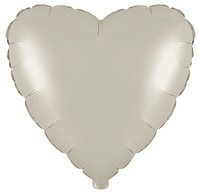 Flexmetal Satin Cream 18" Heart Foil Balloon