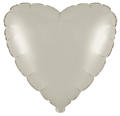Flexmetal Satin Cream 18" Heart Foil Balloon