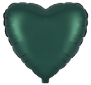 Flexmetal Satin Dark Green 18" Heart Foil Balloon