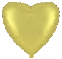 Flexmetal Satin Lemon 18" Heart Foil Balloon