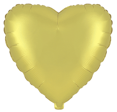 Flexmetal Satin Lemon 18" Heart Foil Balloon