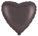 Flexmetal Satin Brown 18" Heart Foil Balloon