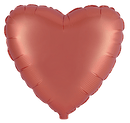 Flexmetal Satin Orange 18" Heart Foil Balloon