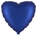 Flexmetal Satin Navy Blue 18" Heart Foil Balloon