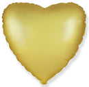 Flexmetal Satin Pastel Gold 18" Heart Foil Balloon