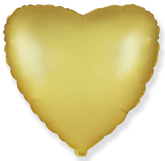 Flexmetal Satin Pastel Gold 18" Heart Foil Balloon