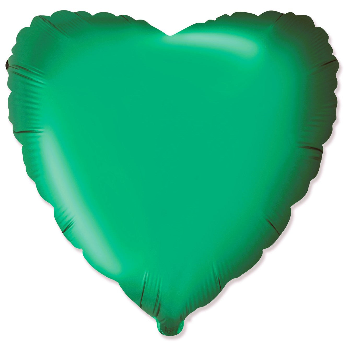 Flexmetal Satin Green 18" Heart Foil Balloon