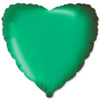 Flexmetal Satin Green 18" Heart Foil Balloon