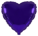 Flexmetal Violet 18" Heart Foil Balloon