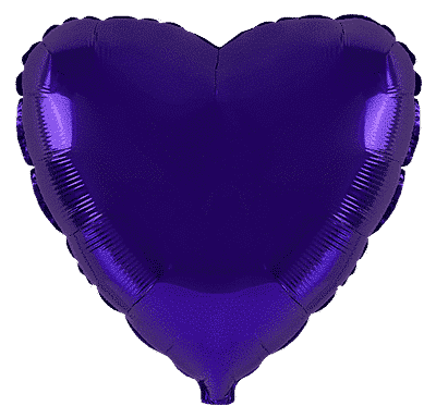 Flexmetal Violet 18" Heart Foil Balloon
