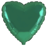 Flexmetal Green 18" Heart Foil Balloon