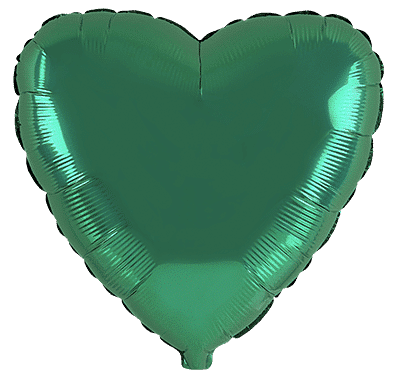 Flexmetal Green 18" Heart Foil Balloon