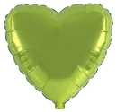 Flexmetal Lime Green 18" Heart Foil Balloon