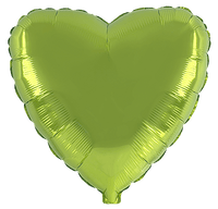 Flexmetal Lime Green 18" Heart Foil Balloon