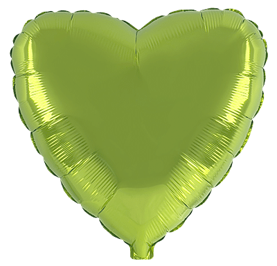 Flexmetal Lime Green 18" Heart Foil Balloon