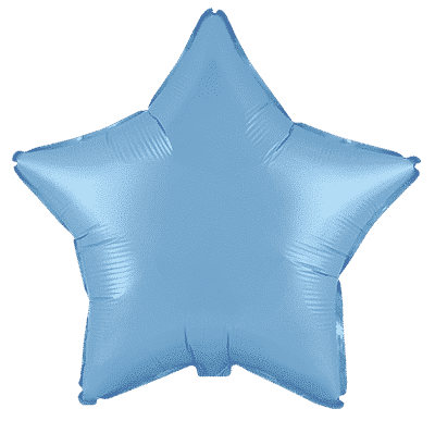 Flexmetal Pastel Baby Blue 18" Star Foil Balloon