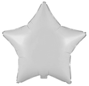 Flexmetal White 18" Star Foil Balloon