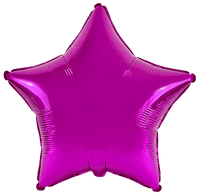 Flexmetal Fuchsia 18" Star Foil Balloon