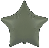 Flexmetal Matte Olive Green 18" Star Foil Balloon