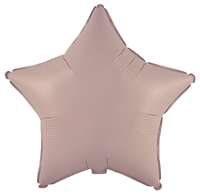 Flexmetal Matte Vintage Rose 18" Star Foil Balloon