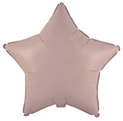 Flexmetal Matte Vintage Rose 18" Star Foil Balloon