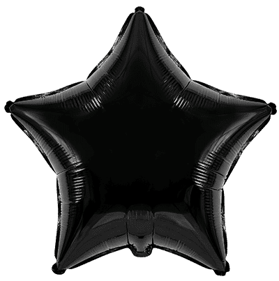 Flexmetal Black 18" Star Foil Balloon