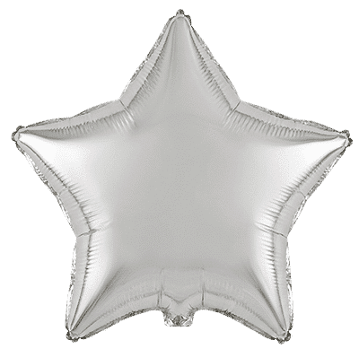 Flexmetal Silver 18" Star Foil Balloon