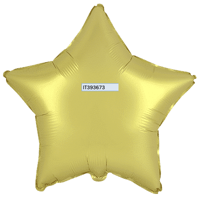 Flexmetal Satin Lemon 18" Star Foil Balloon