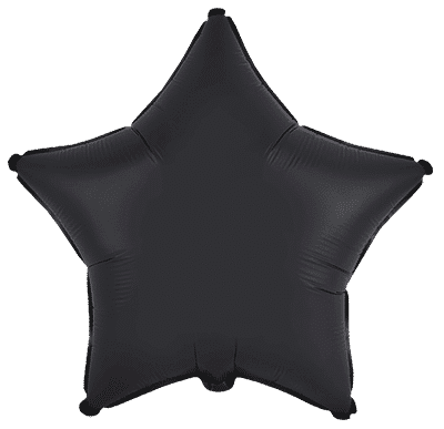 Flexmetal Satin Black 18" Star Foil Balloon
