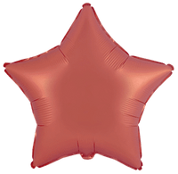 Flexmetal Satin Orange 18" Star Foil Balloon