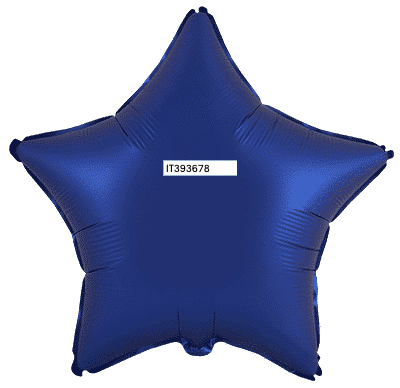 Flexmetal Satin Navy Blue 18" Star Foil Balloon