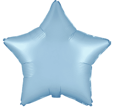 Flexmetal Satin Pastel Blue 18" Star Foil Balloon