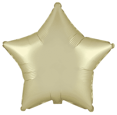 Flexmetal Satin Pastel Gold 18" Star Foil Balloon