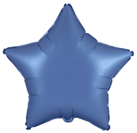 Flexmetal Satin Steel Blue 18" Star Foil Balloon