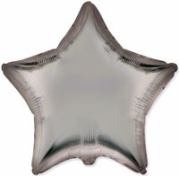 Flexmetal Satin Steel Grey 18" Star Foil Balloon