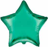 Flexmetal Satin Green 18" Star Foil Balloon