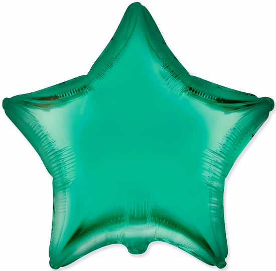 Flexmetal Satin Green 18" Star Foil Balloon