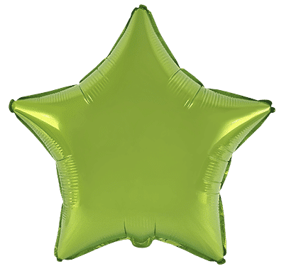 Flexmetal Lime Green 18" Star Foil Balloon