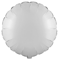 Flexmetal White 18" Round Foil Balloon